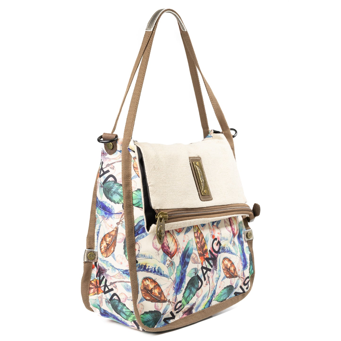 YAN SHUANG Flying Leaves Linen Urban Bag