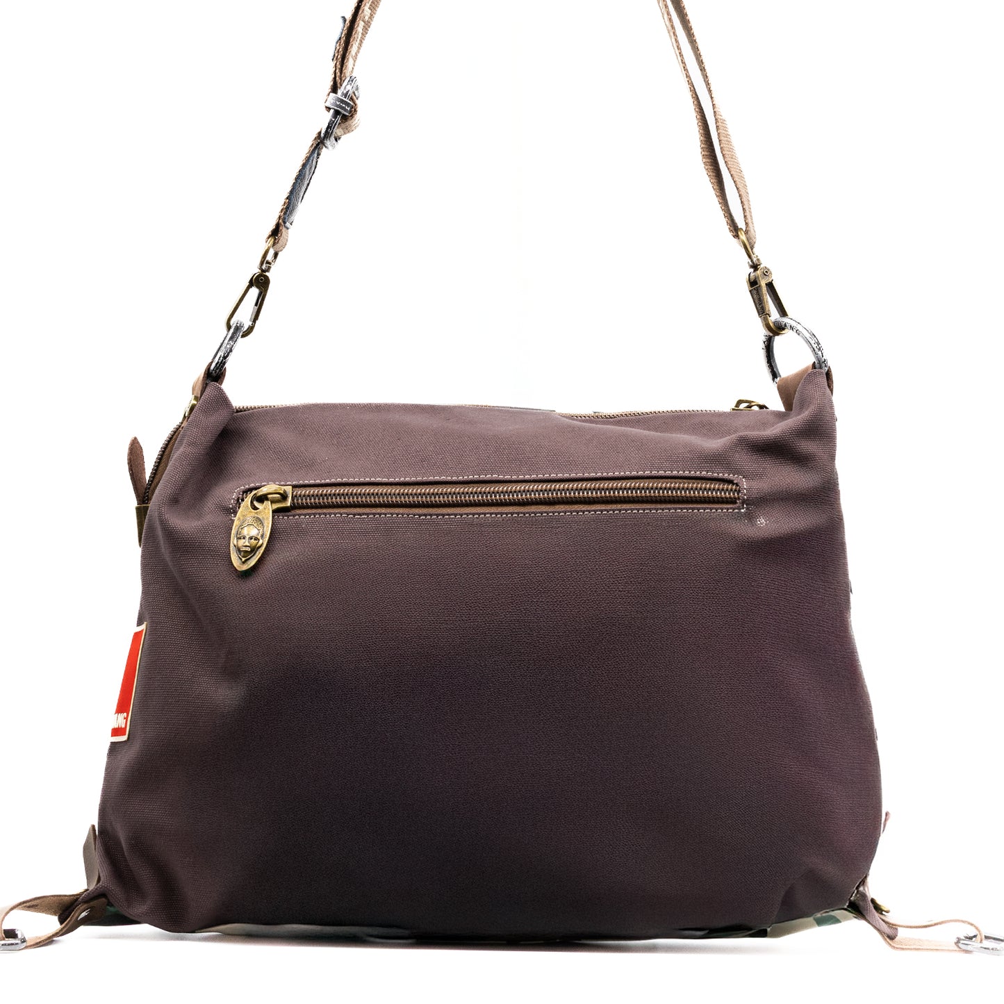 YAN SHUANG Unisex Bamboo Cotton Crossbody Bag Black