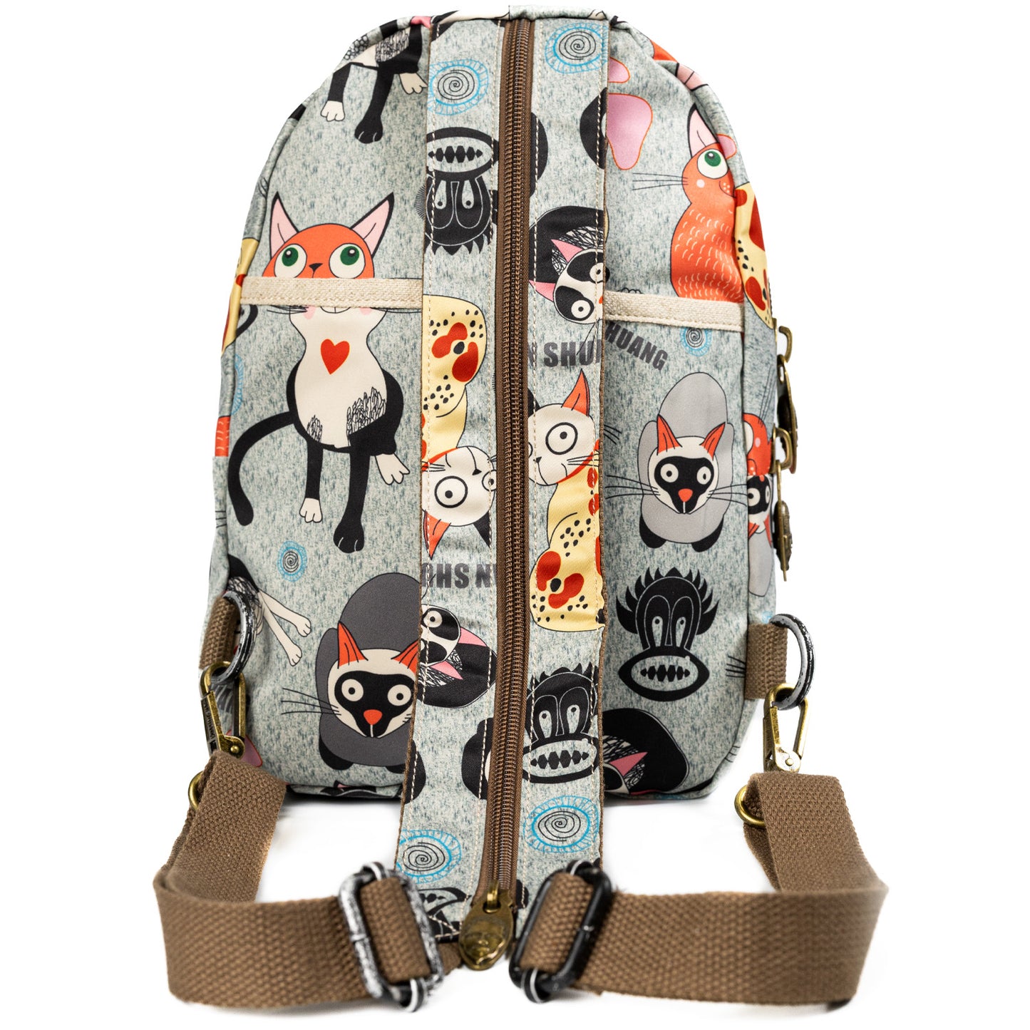 YAN SHUANG Mochila Convertible Gato Mao Piel Rosa