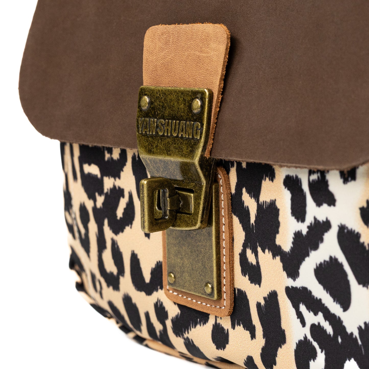 YAN SHUANG Mochila Convertible Crepe Piel Café