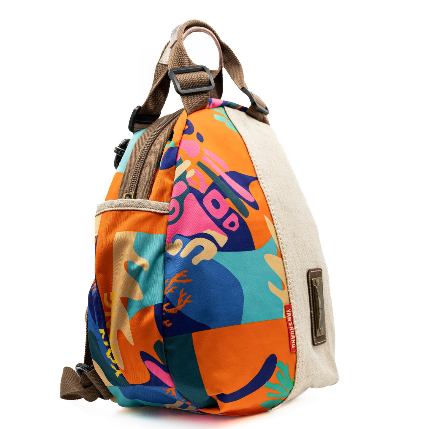 YAN SHUANG Mochila Urbana Seaweed Lino