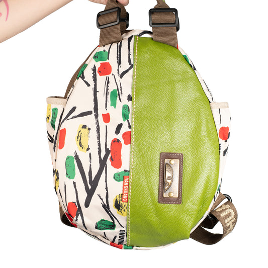 YAN SHUANG Mochila Urbana Ramas Piel Verde