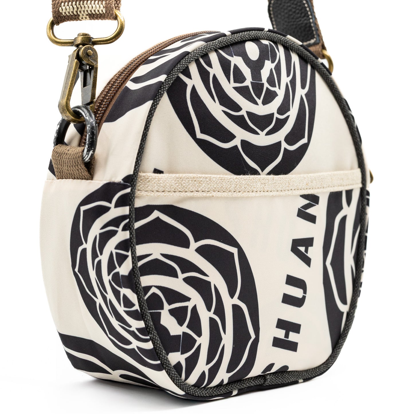 YAN SHUANG Black Lotus Shoulder Bag