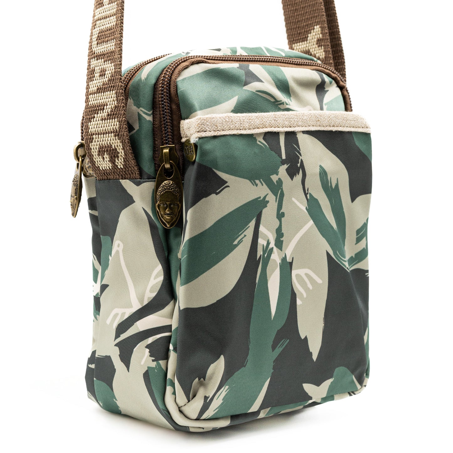 YAN SHUANG Unisex crossbody bag Fresh Green Leaves