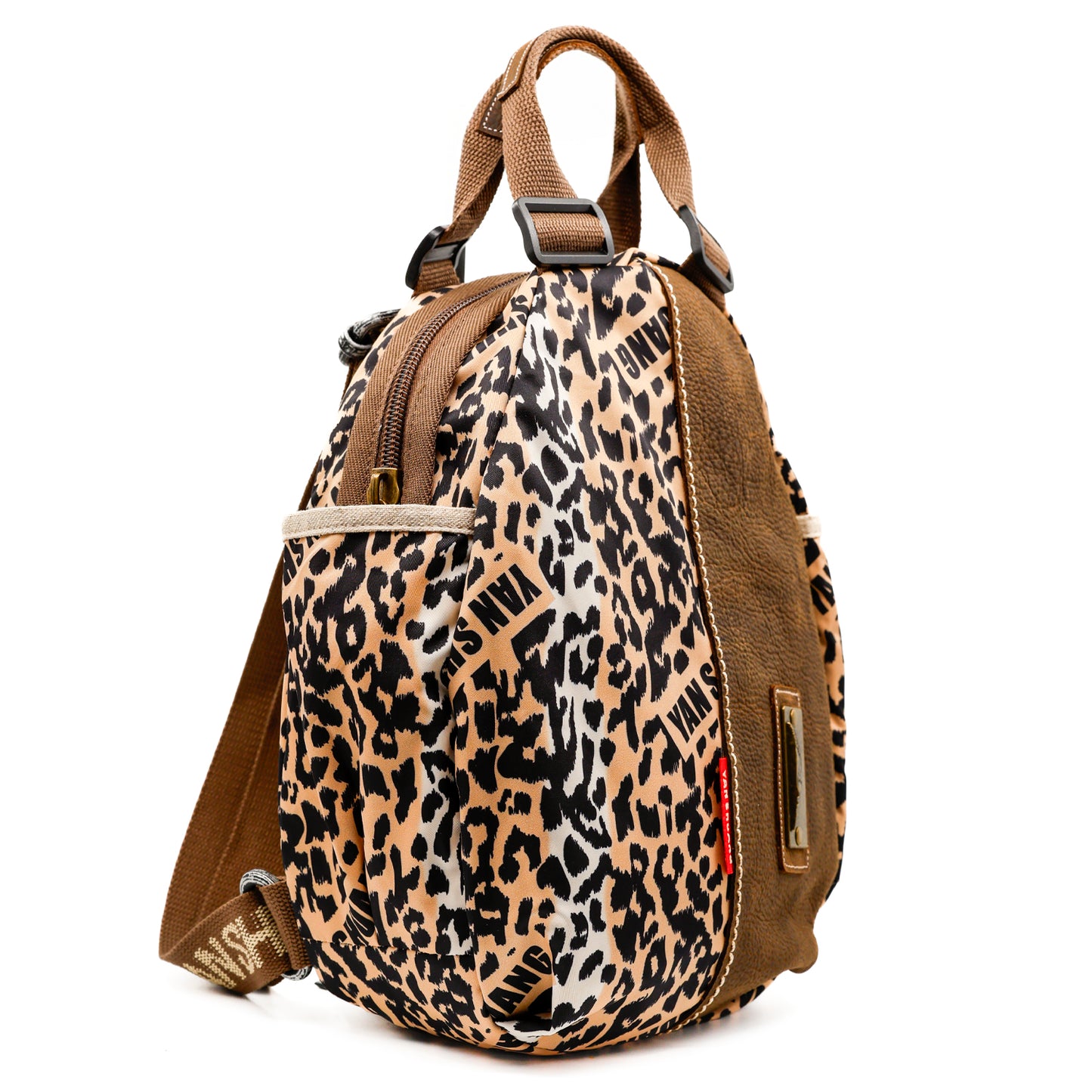 YAN SHUANG Urban Crepe Leather Backpack Brown