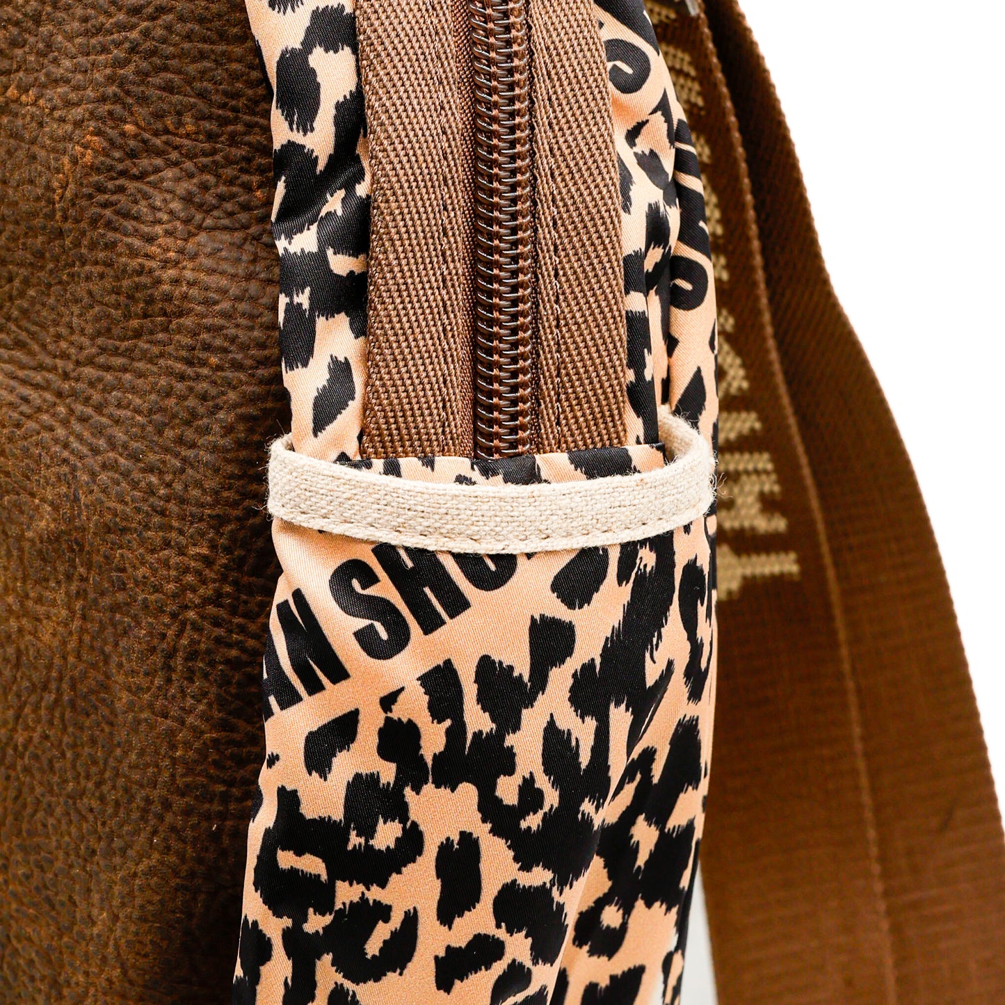 YAN SHUANG Urban Crepe Leather Backpack Brown