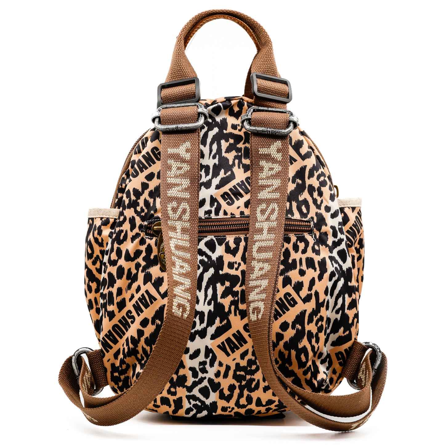 YAN SHUANG Urban Crepe Leather Backpack Brown