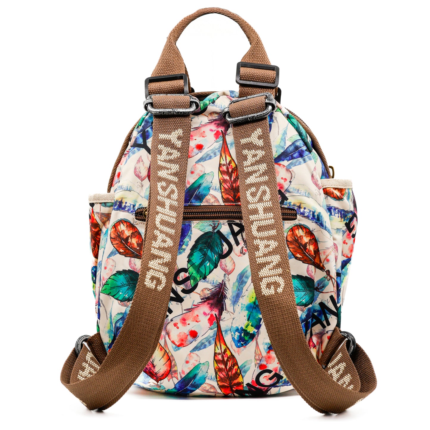 YAN SHUANG Unisex Flying Leaves Denim Backpack
