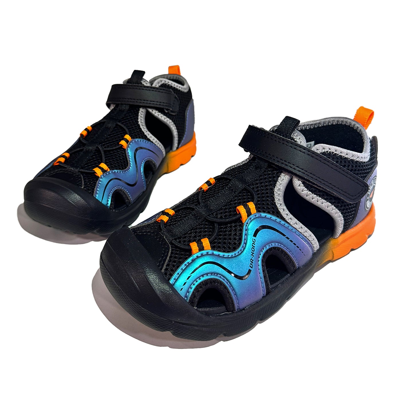 DR. KONG 876 BLUE BLACK SANDALS
