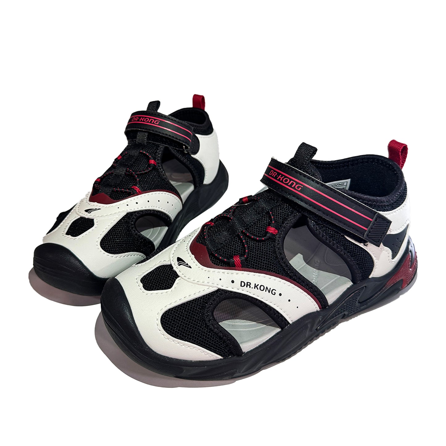 DR KONG 899 WHITE BLACK SANDALS