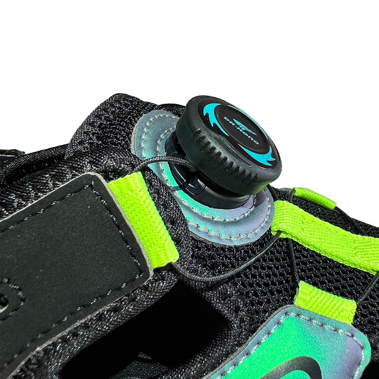 DR. KONG 921 BLACK GREEN BLUE SANDALS