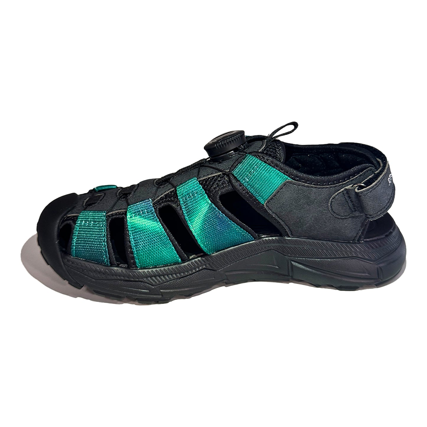 DR. KONG 696 BLACK GREEN SANDALS