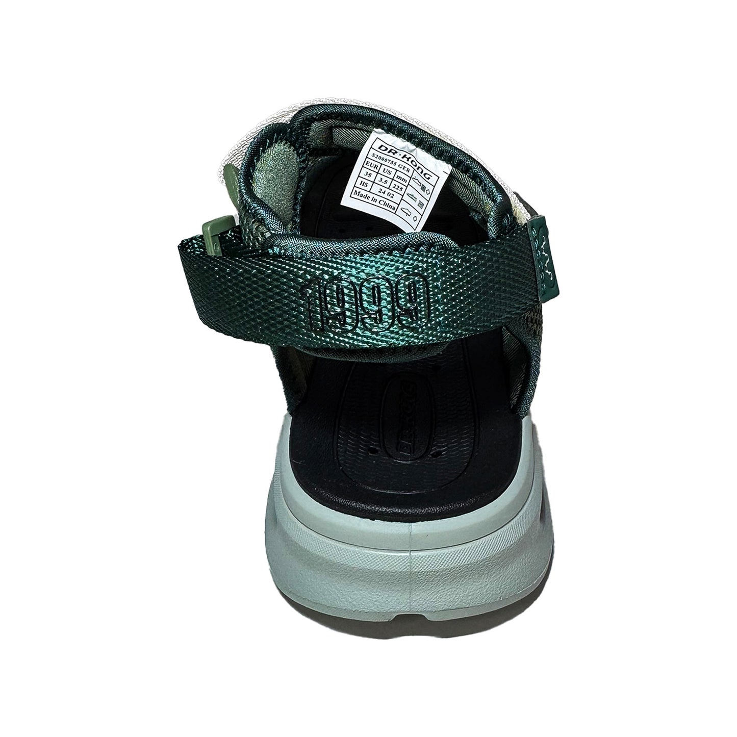 DR KONG 755 GREEN BLACK SANDALS