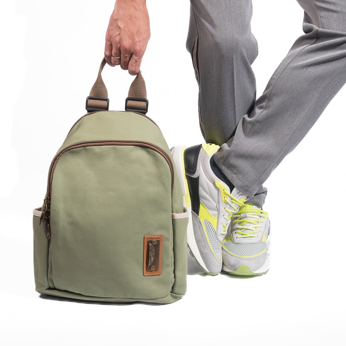 YAN SHUANG Military Green Backpack