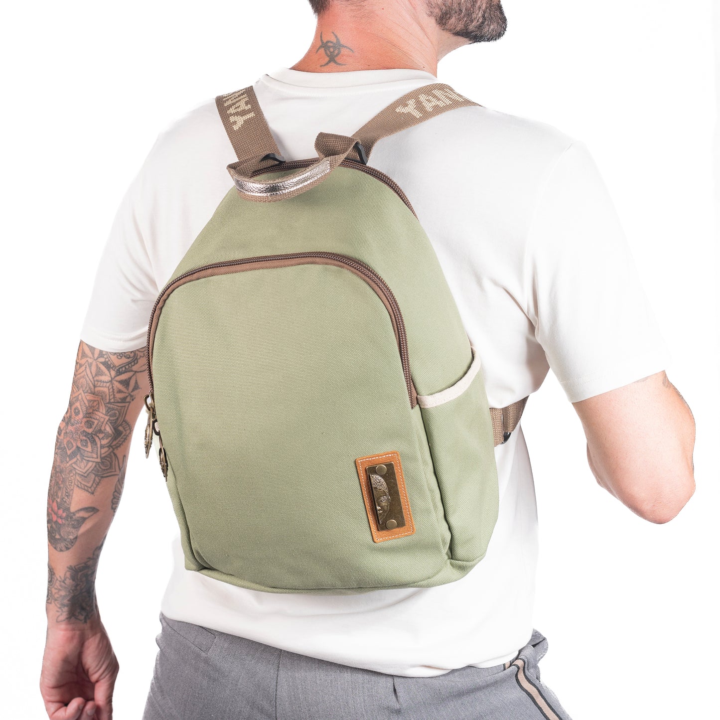 YAN SHUANG Military Green Backpack