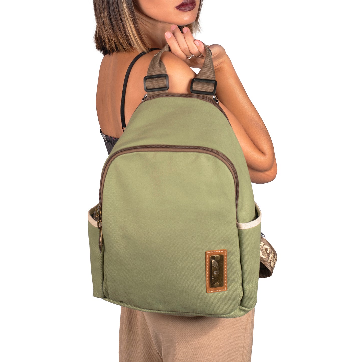 YAN SHUANG Military Green Backpack