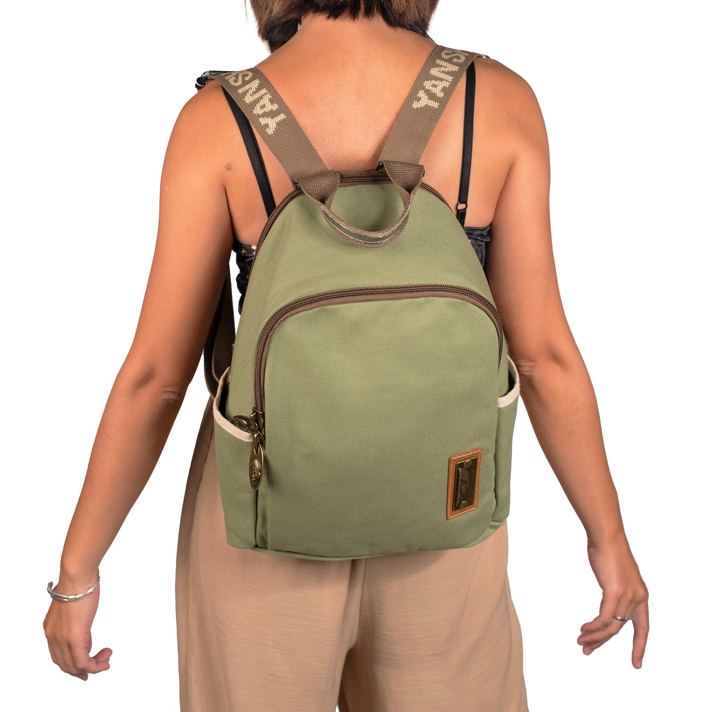 YAN SHUANG Military Green Backpack