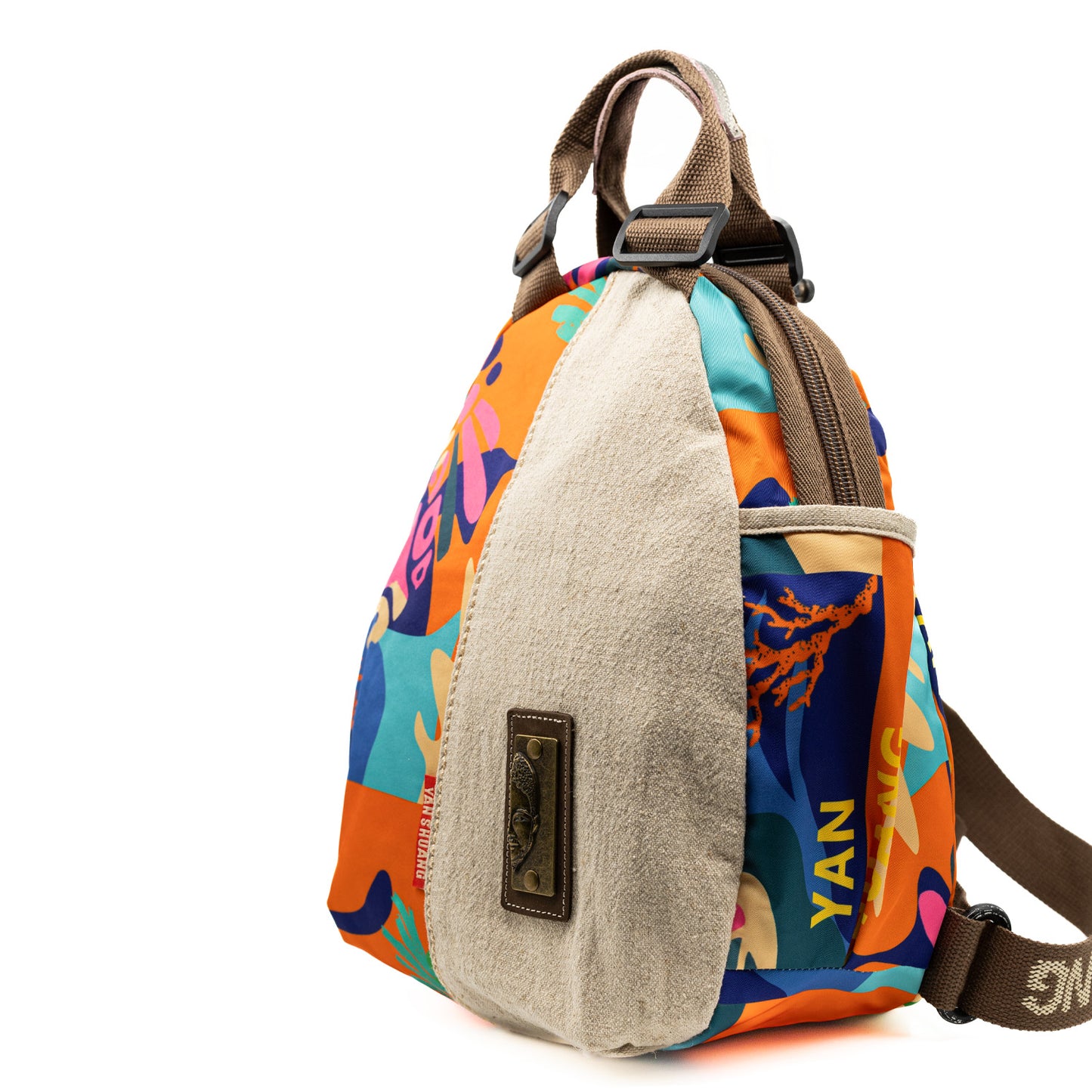 YAN SHUANG Mochila Urbana Seaweed Lino