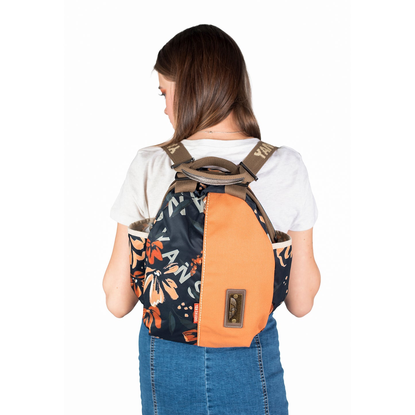 YAN SHUANG Urban Backpack Tibetan Flower Cotton Tile