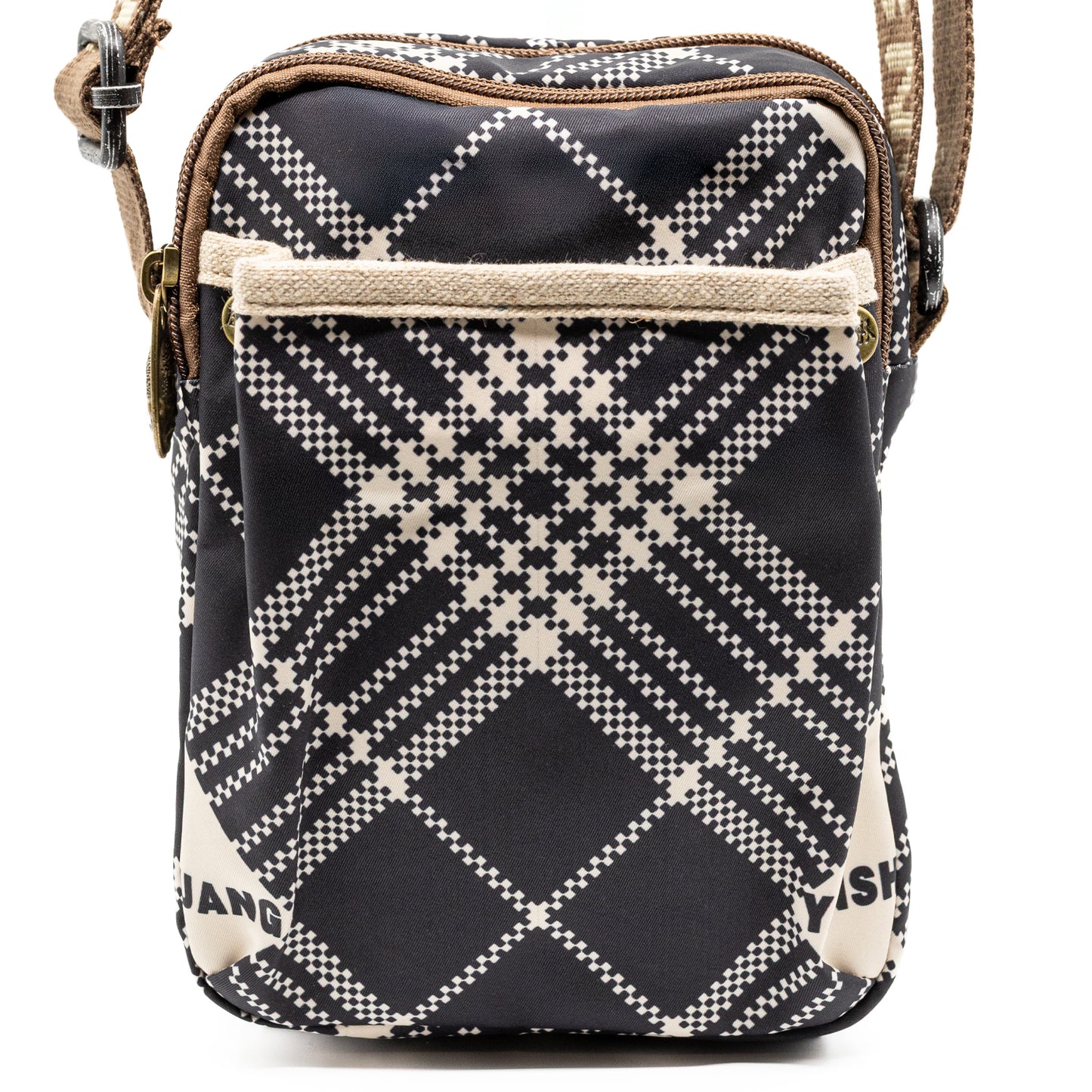 YAN SHUANG Unisex Lattice Shoulder Bag