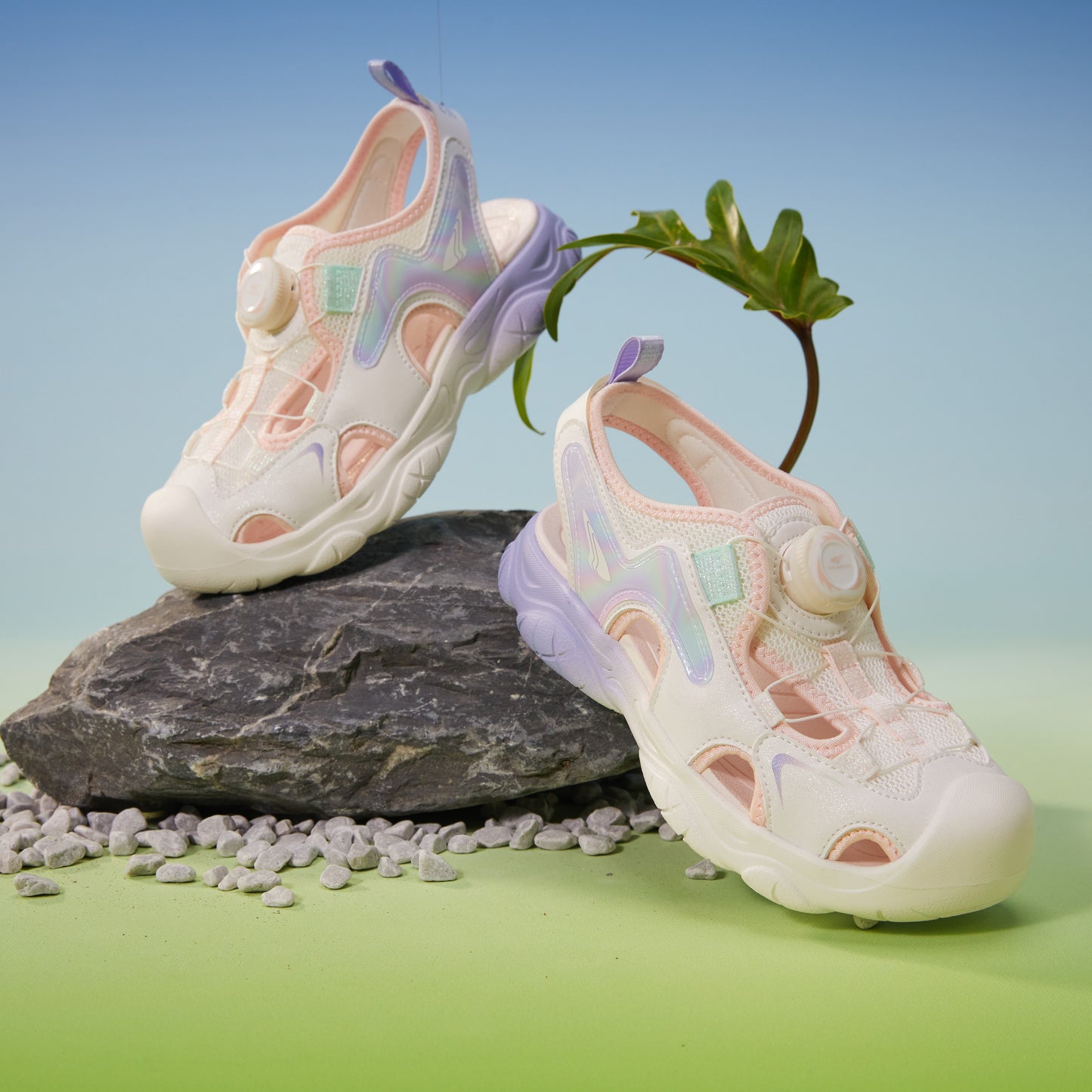 DR. KONG 969 WHITE PINK SANDALS