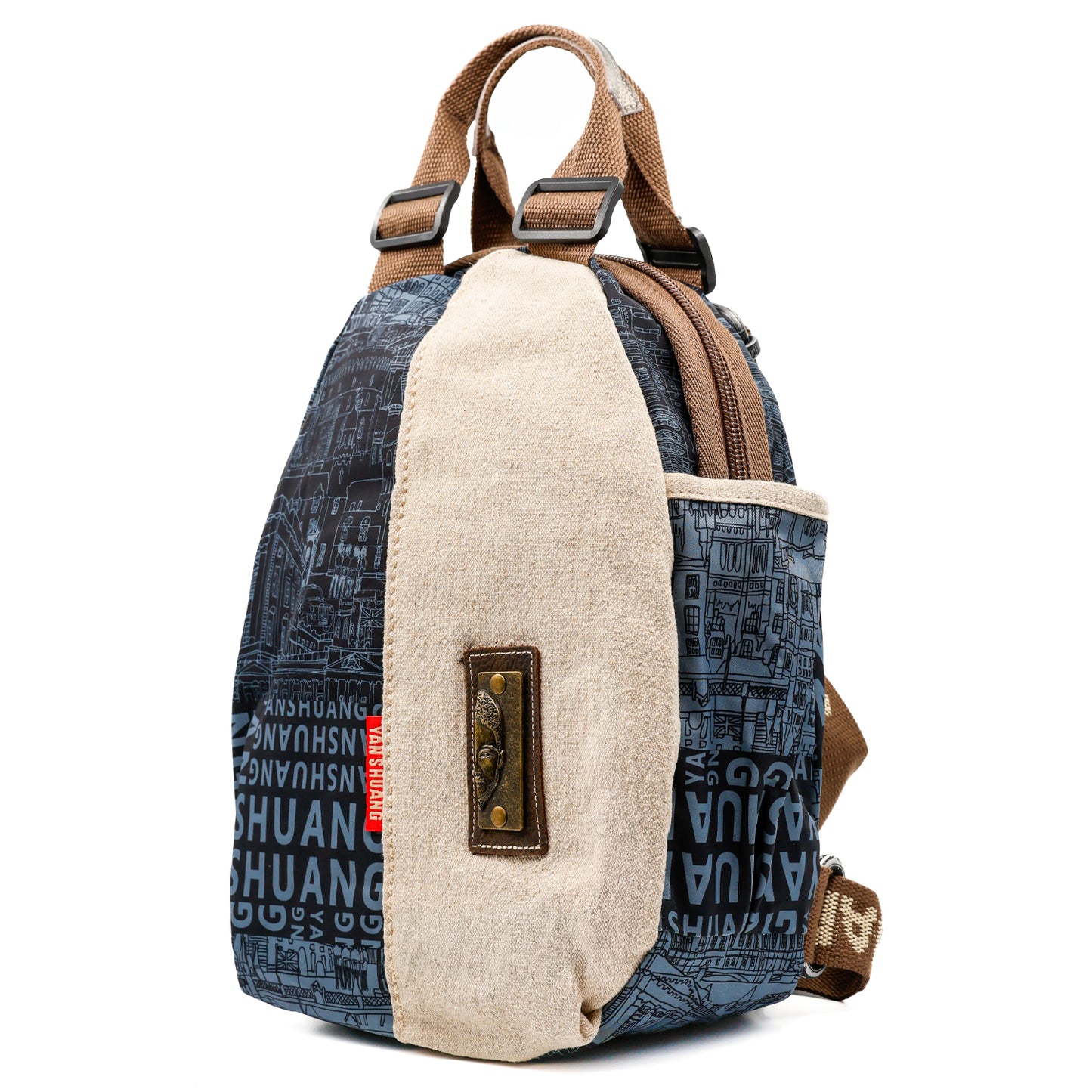 YAN SHUANG Mochila Unisex Campanario Lino