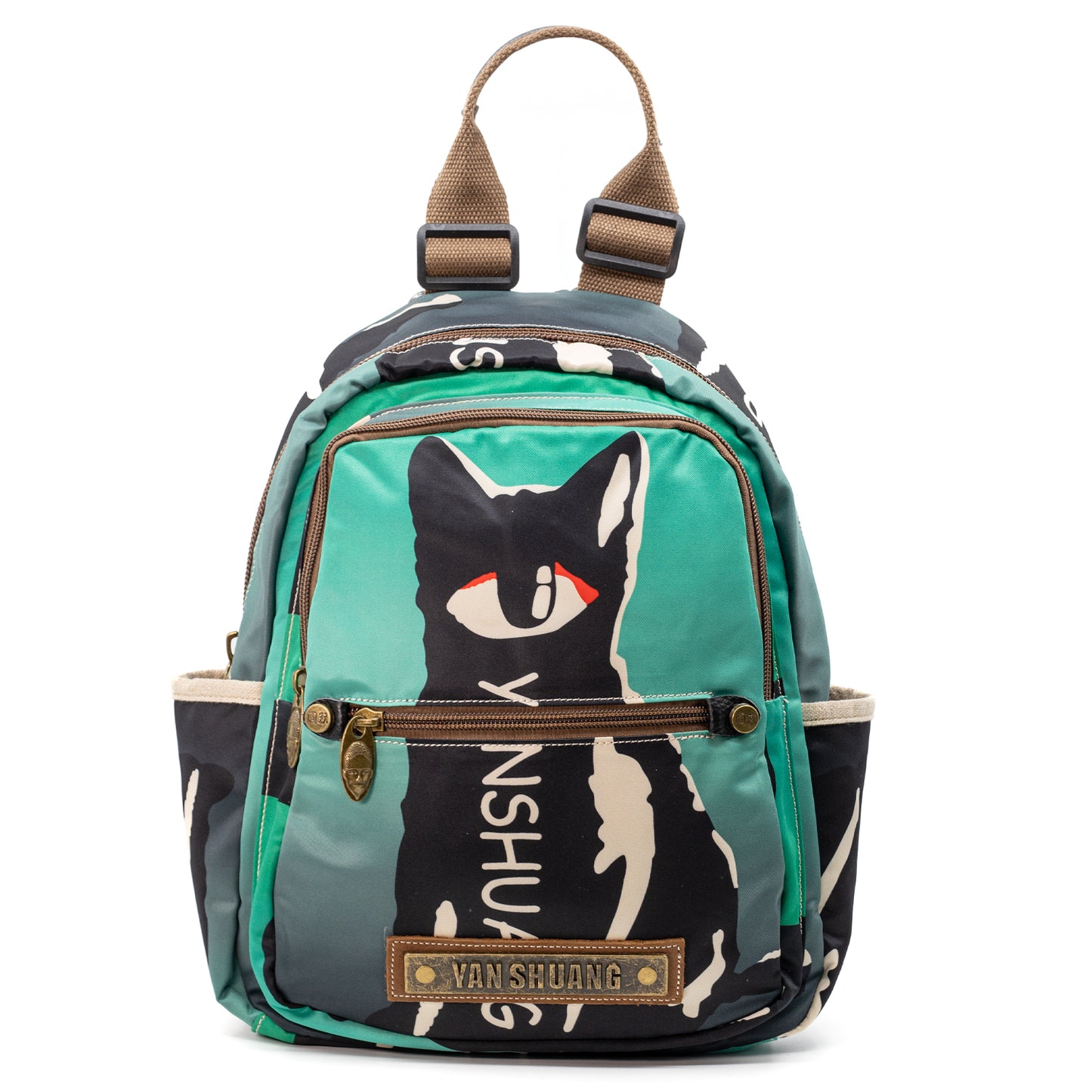 YAN SHUANG Mochila Urbana Unisex Black Cat