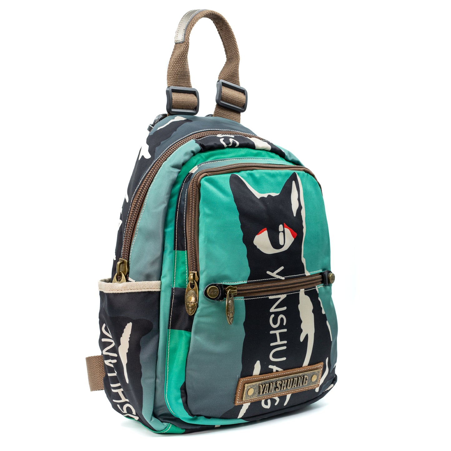 YAN SHUANG Mochila Urbana Unisex Black Cat