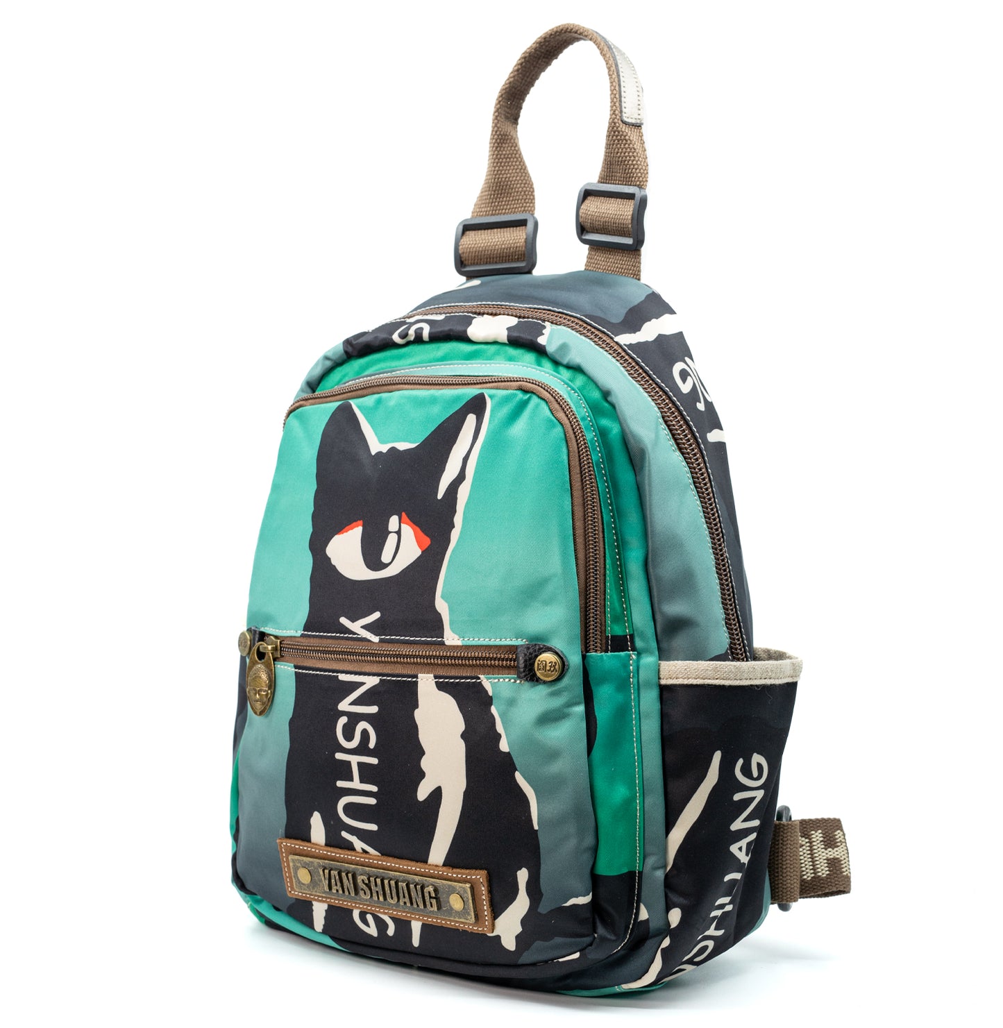 YAN SHUANG Mochila Urbana Unisex Black Cat