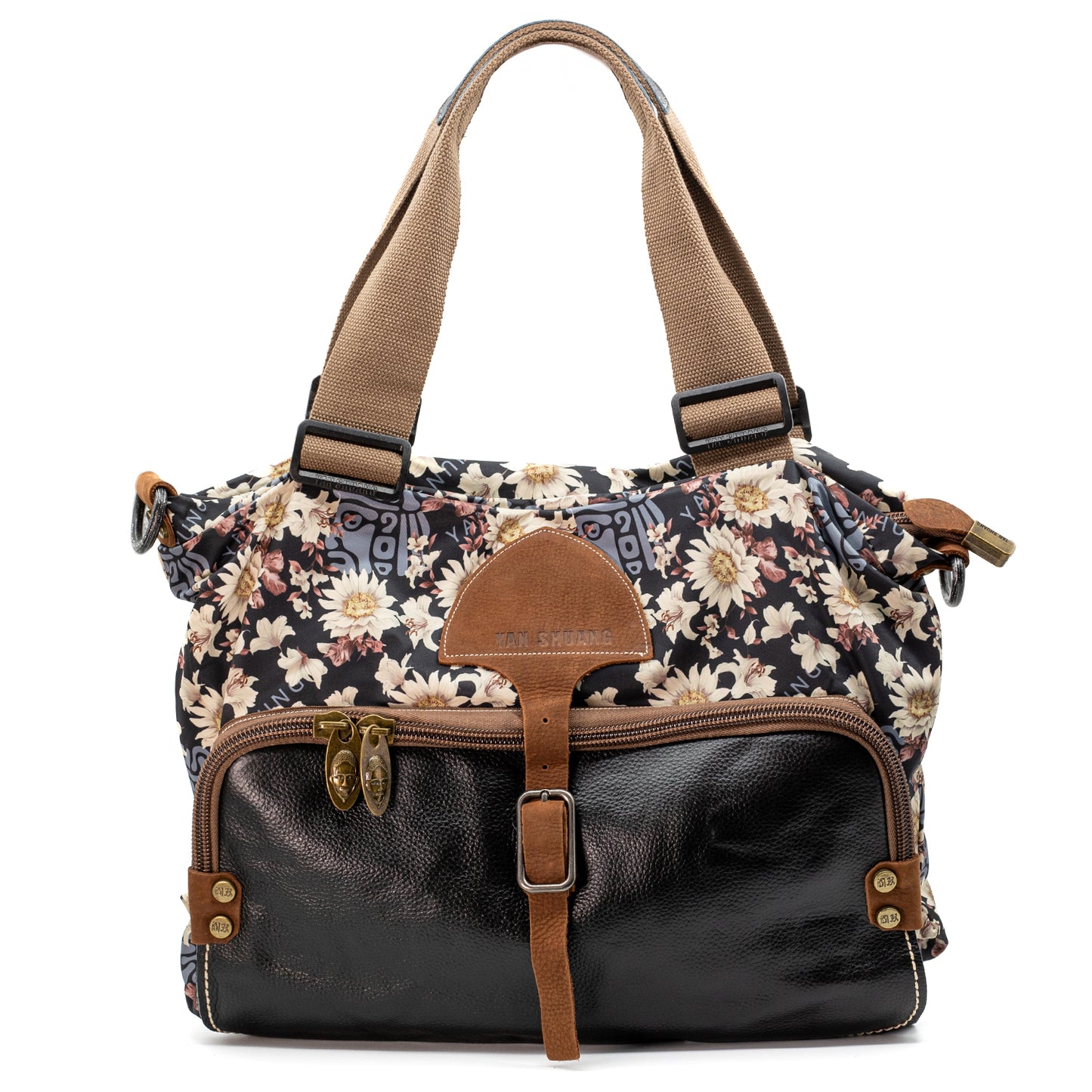 YAN SHUANG Chrysanthemum Leather Urban Bag