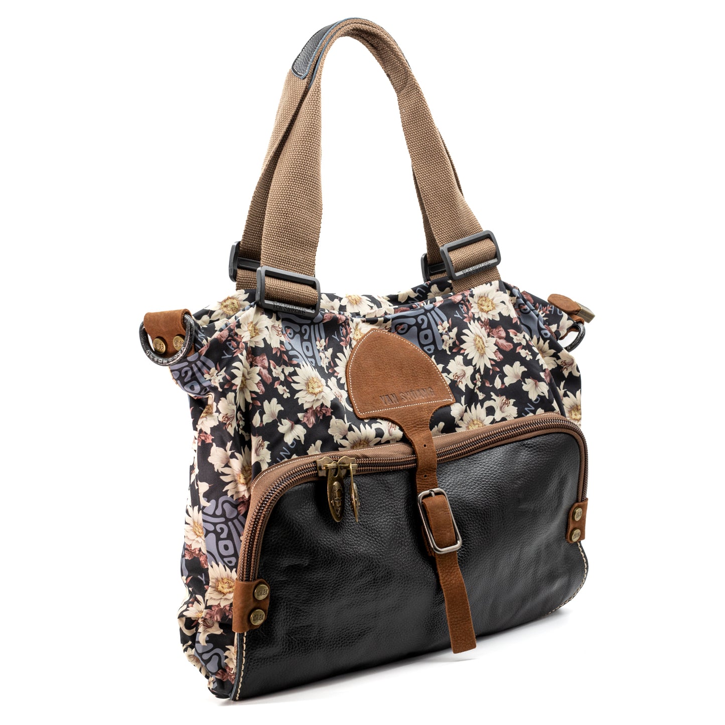 YAN SHUANG Chrysanthemum Leather Urban Bag