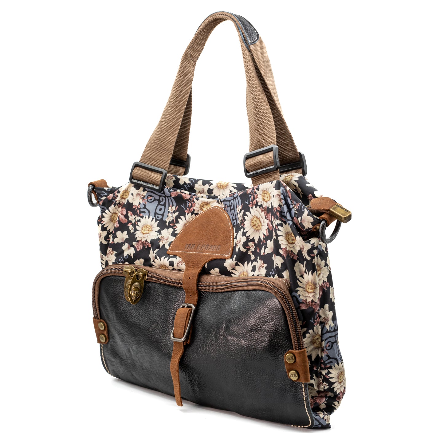 YAN SHUANG Chrysanthemum Leather Urban Bag