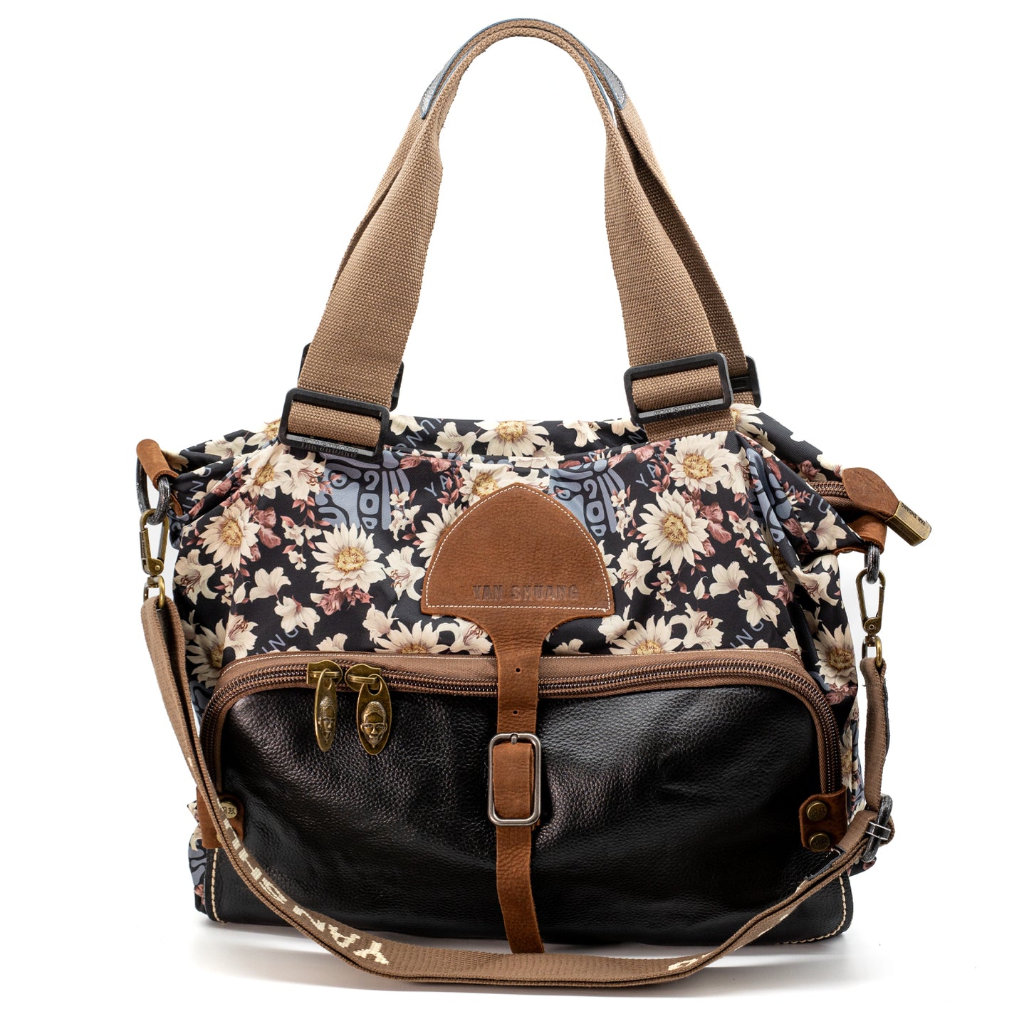 YAN SHUANG Chrysanthemum Leather Urban Bag