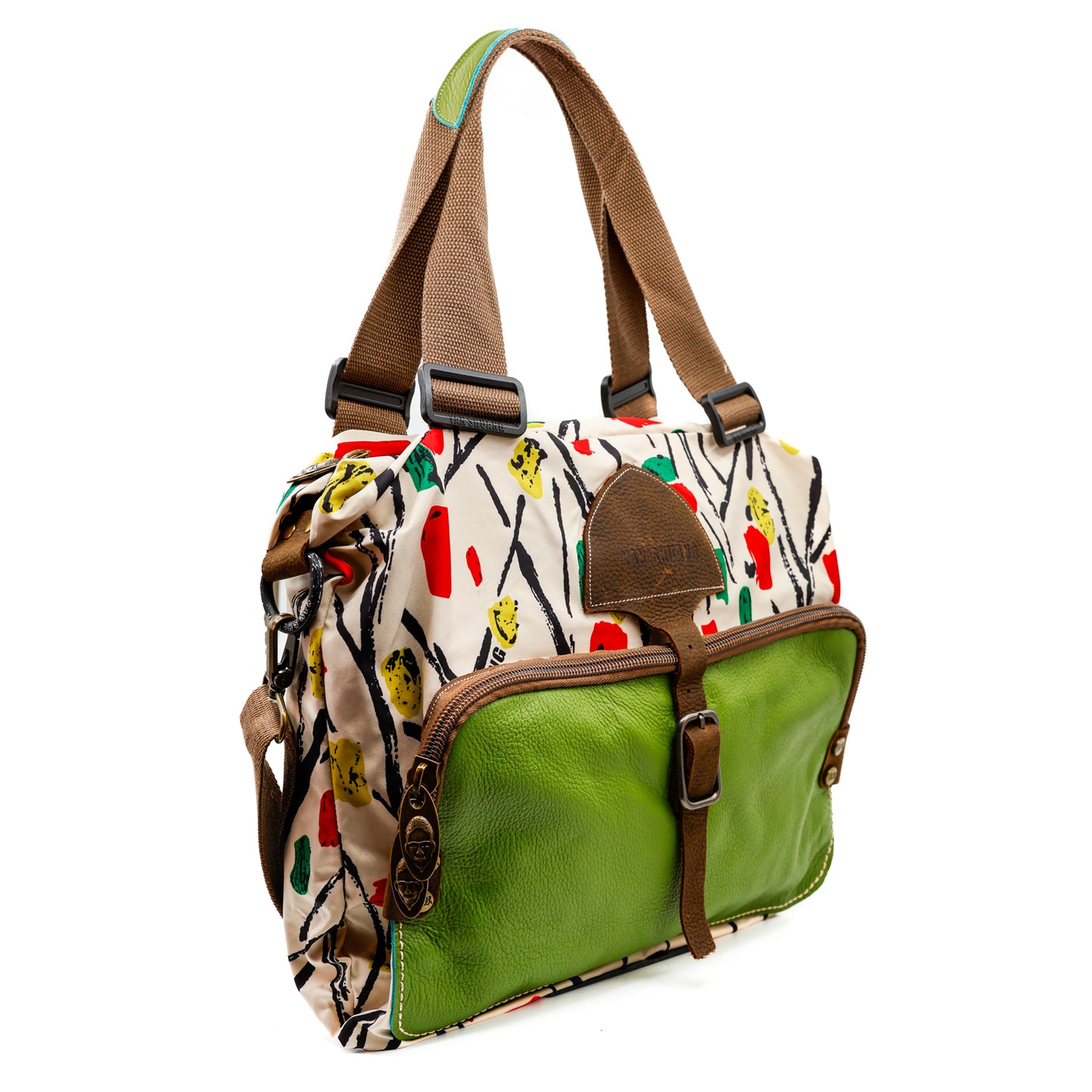 YAN SHUANG Bolso Urbano Piel Ramas Verde