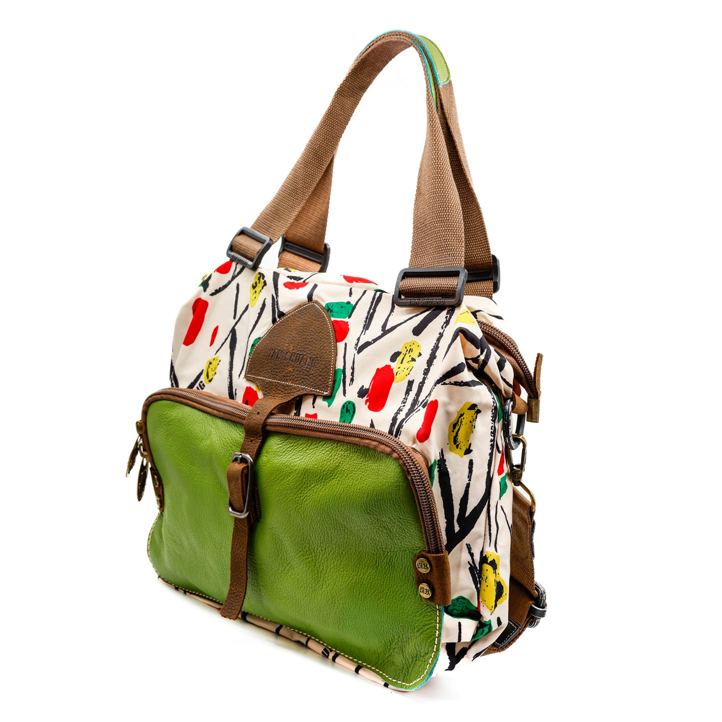 YAN SHUANG Bolso Urbano Piel Ramas Verde