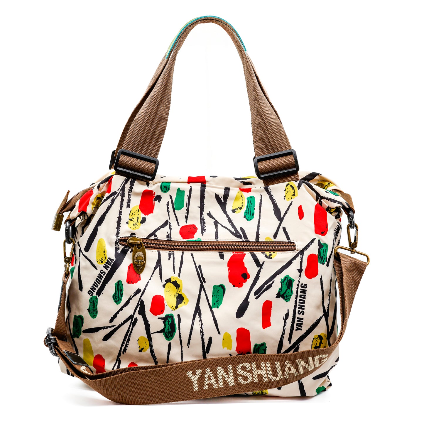 YAN SHUANG Bolso Urbano Piel Ramas Verde