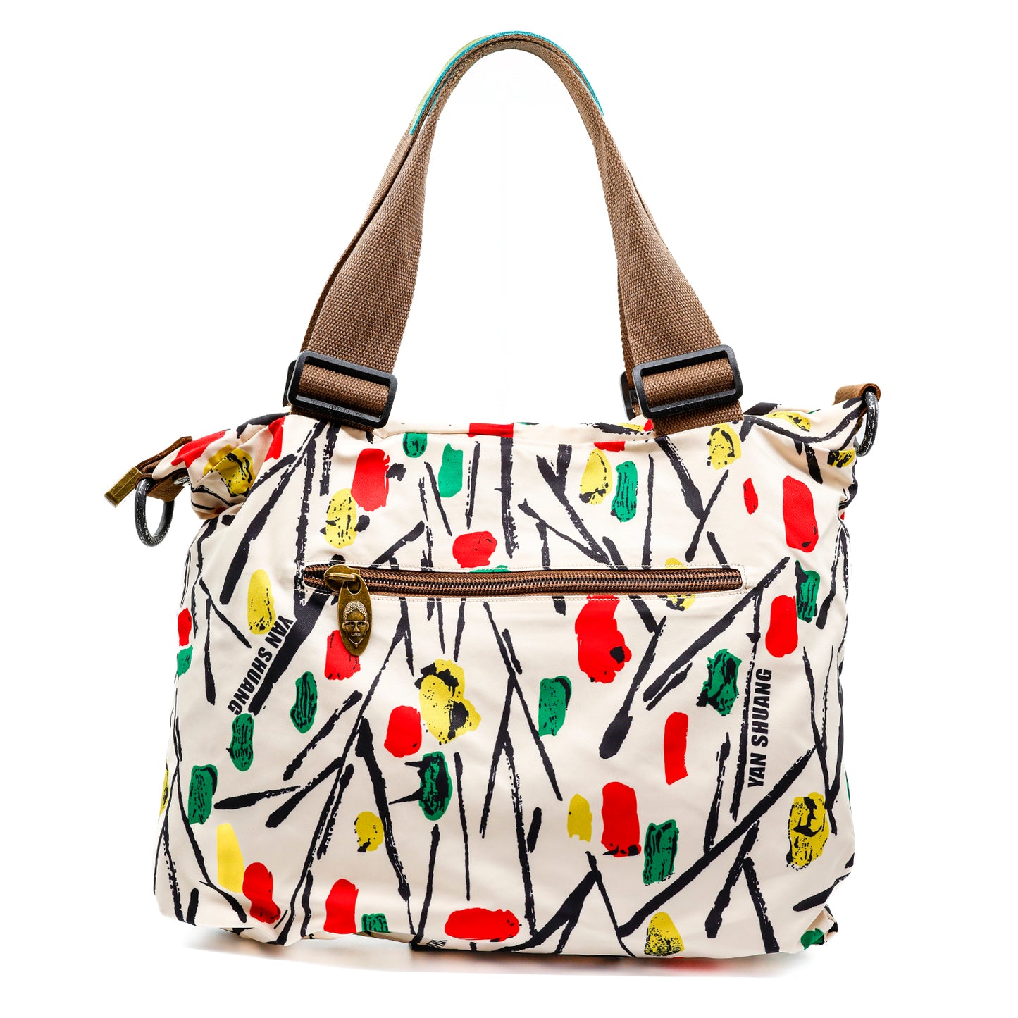 YAN SHUANG Bolso Urbano Piel Ramas Verde