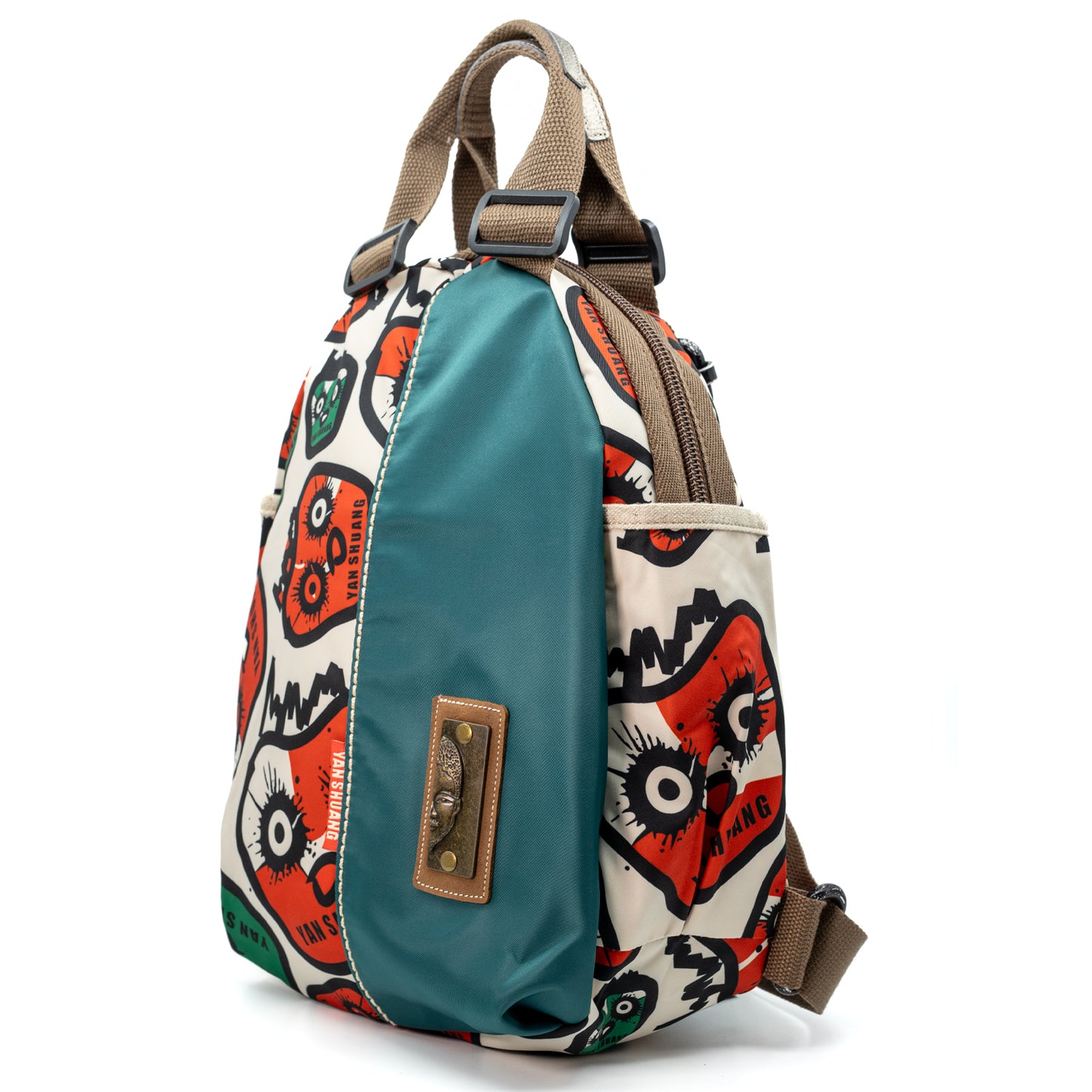 YAN SHUANG Candy Head Turquoise Urban Backpack