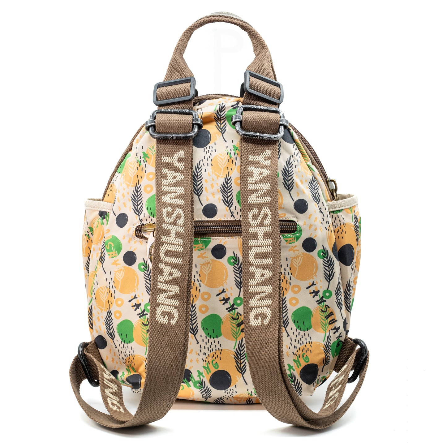 YAN SHUANG Urban Backpack Dot and Feather Beige