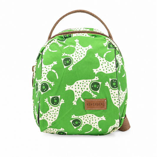 YAN SHUANG Mochila Convertible Green Leopard