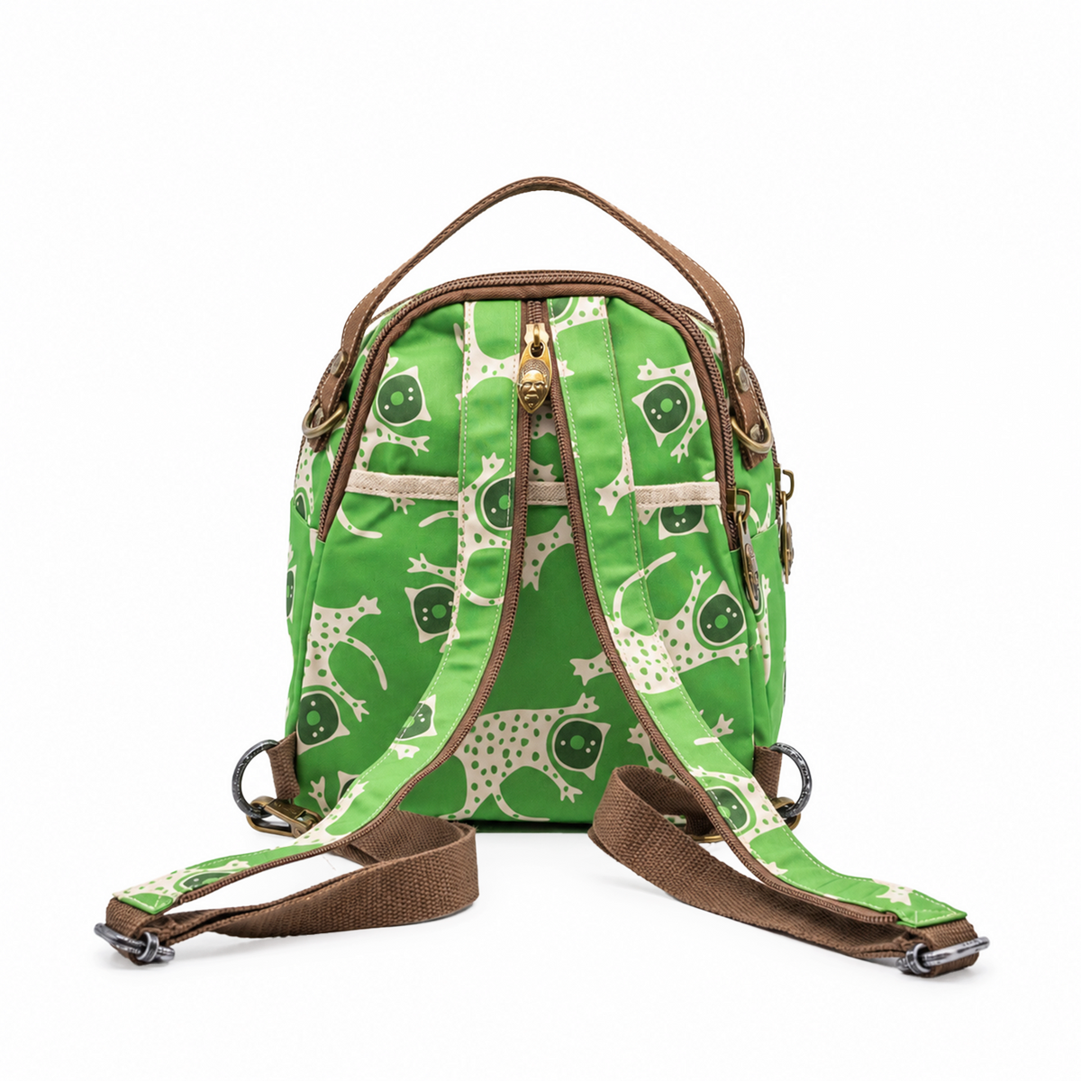 YAN SHUANG Mochila Convertible Green Leopard