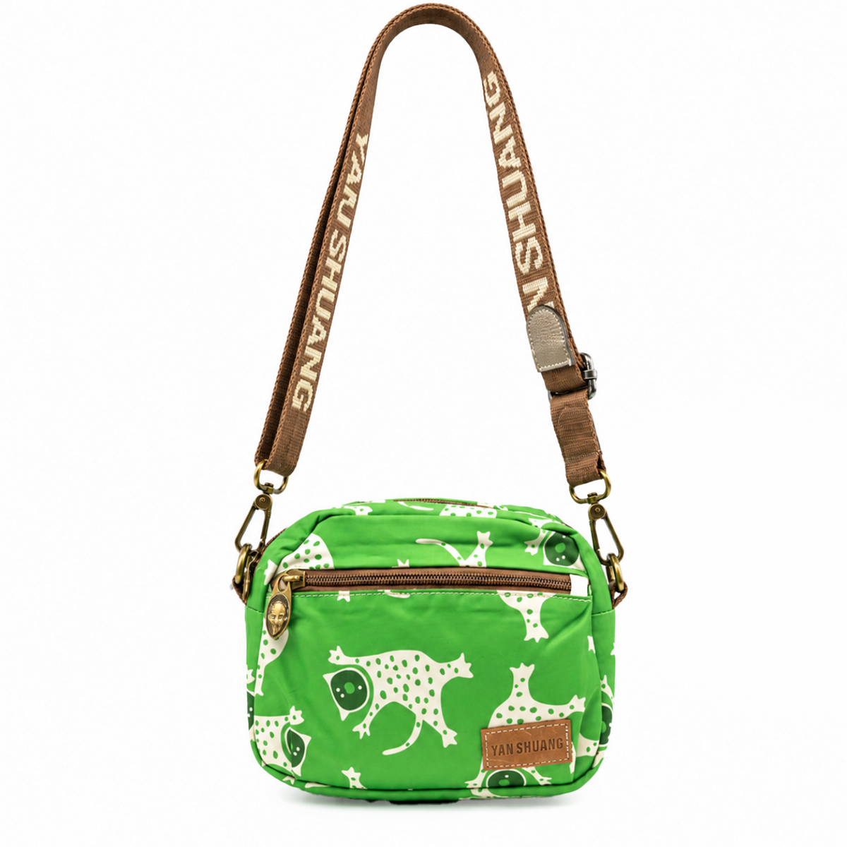 YAN SHUANG Bandolera Mujer Green Leopard