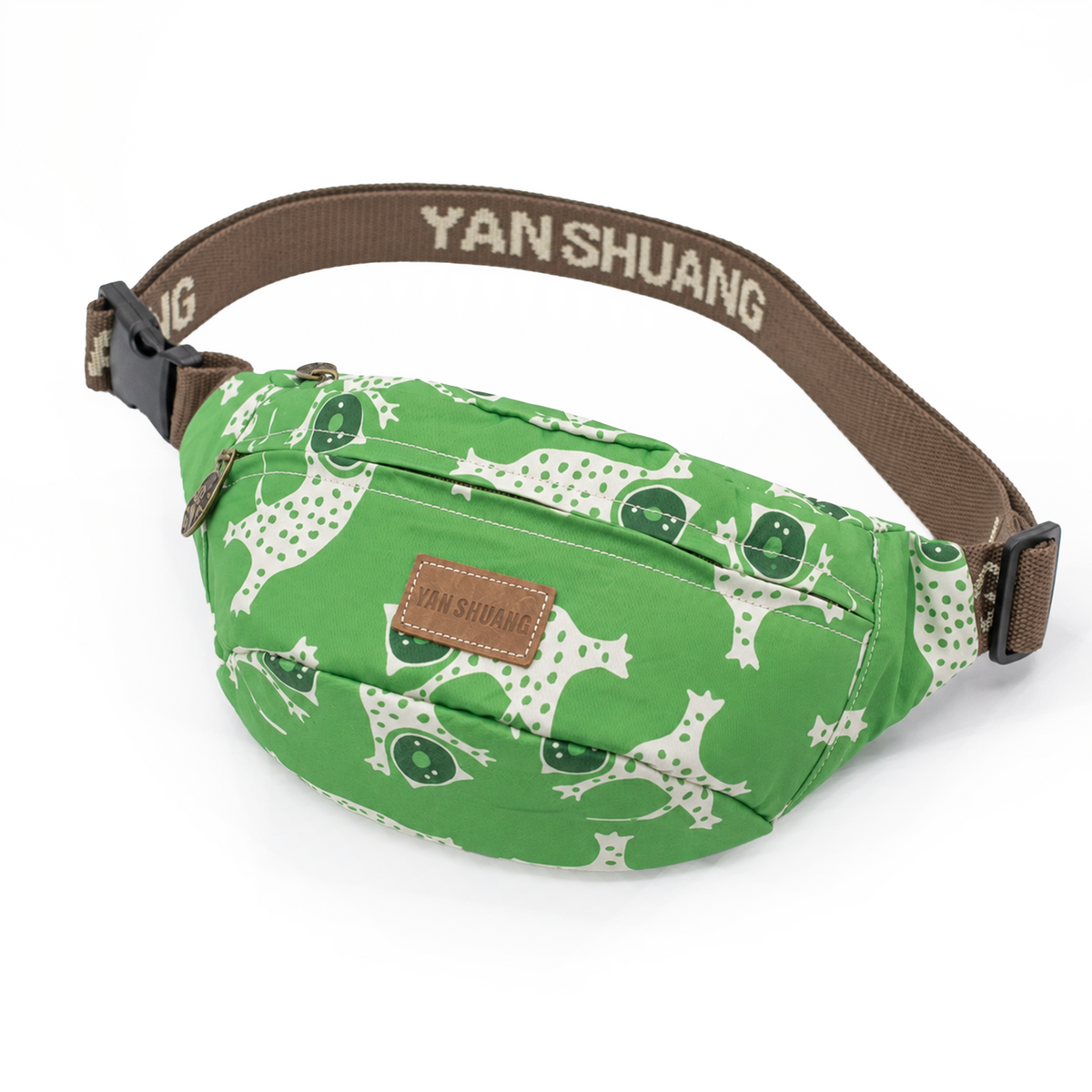 YAN SHUANG Riñonera Green Leopard