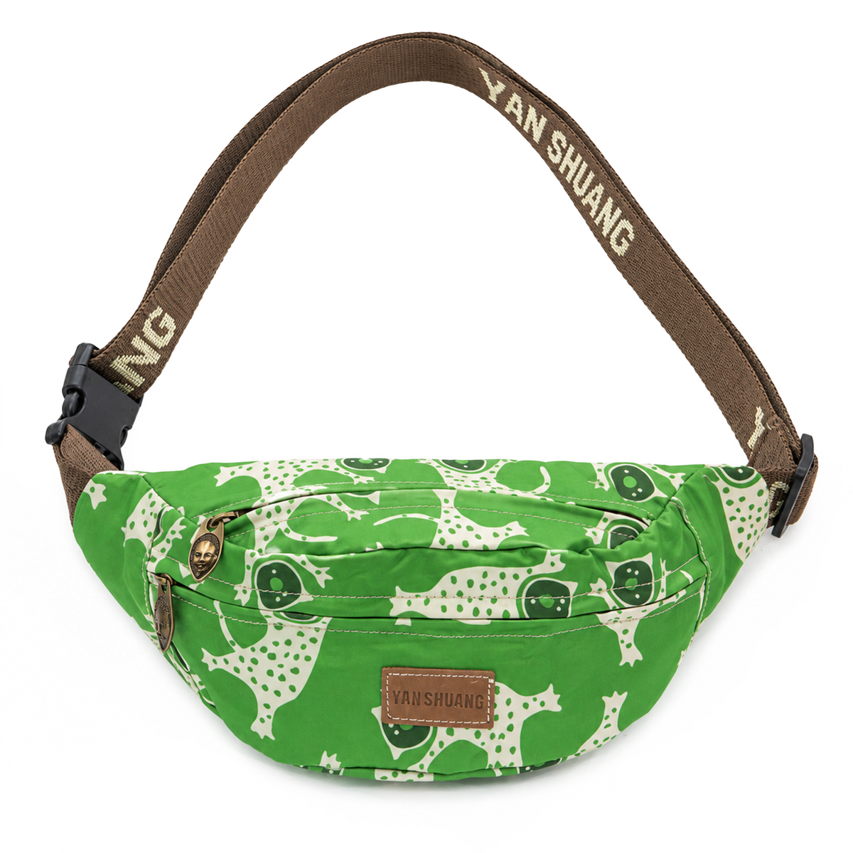 YAN SHUANG Riñonera Green Leopard