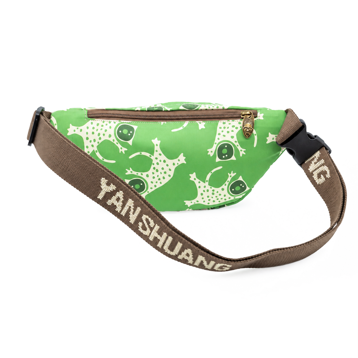 YAN SHUANG Riñonera Green Leopard