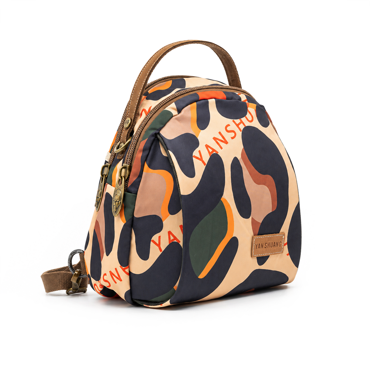 YAN SHUANG Mochila Convertible Leopardo De Color