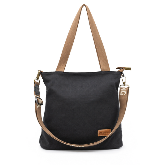 YAN SHUANG Bolso grande Algodón Negro