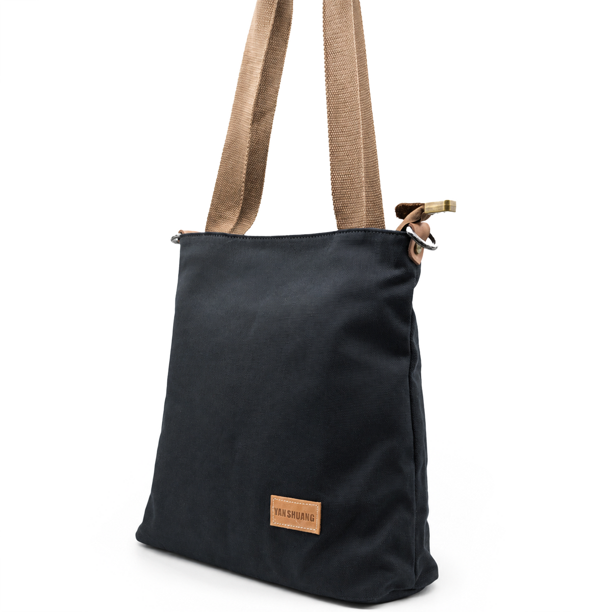 YAN SHUANG Bolso grande Algodón Negro