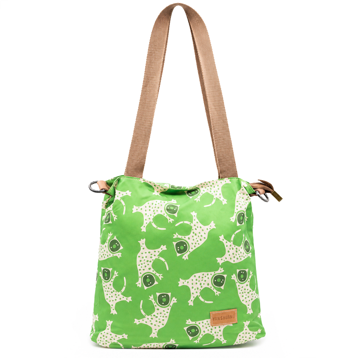 YAN SHUANG Bolso pequeño Green Leopard