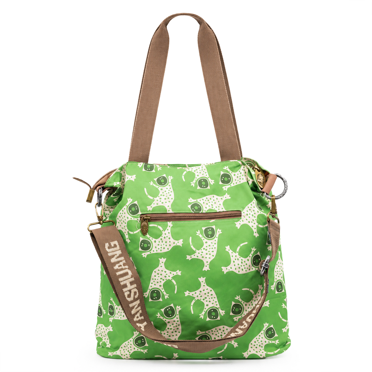 YAN SHUANG Large Green Leopard Bag